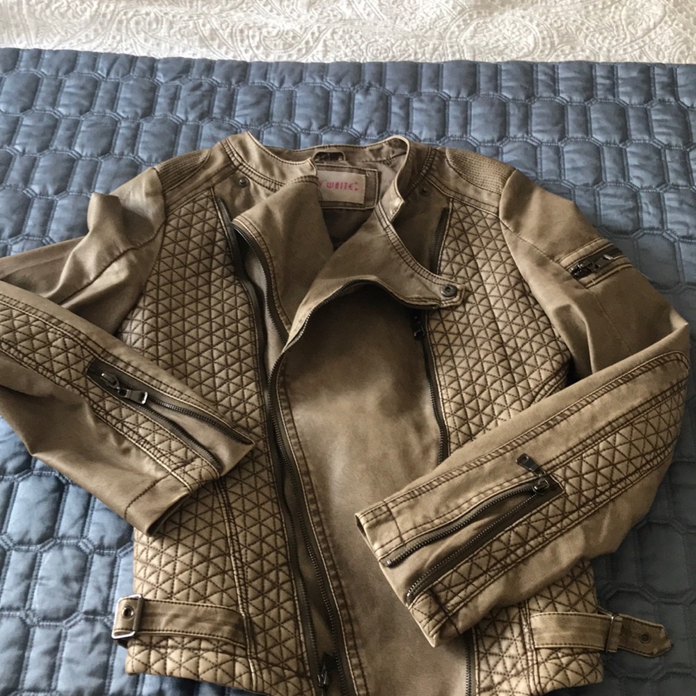 Pleather fall jacket